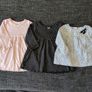 Carter's baby girl long sleeve dresses and top
